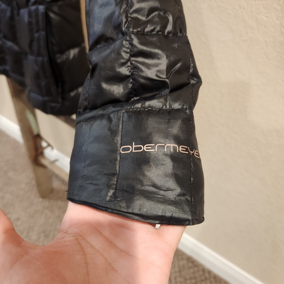 •RARE• obermeyer Women's Shiney Black Puffer Coat- Size Medium - Picture 4 of 6